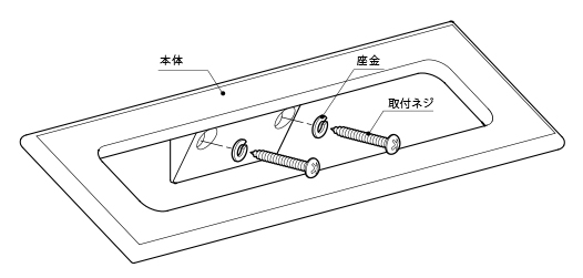 一体型タイプの取付例